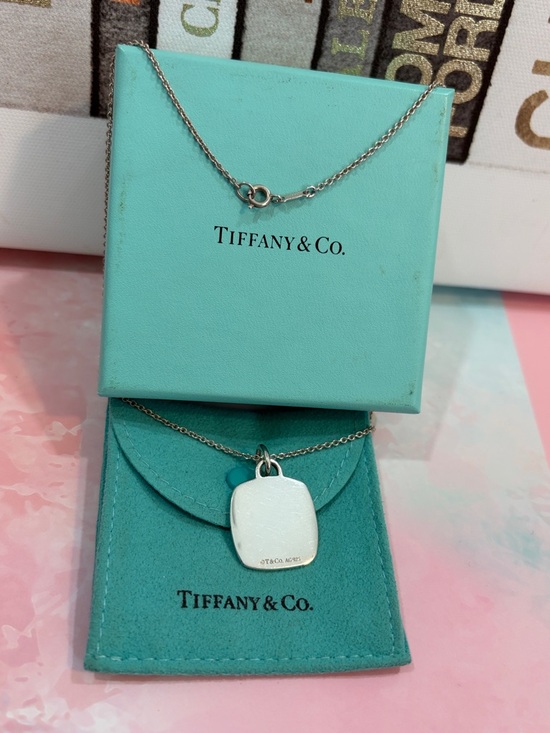✨ Tiffany & Co. Cushion Tag Vintage Necklace Sterling 925 Rare Engravable✨ - Picture 17 of 17